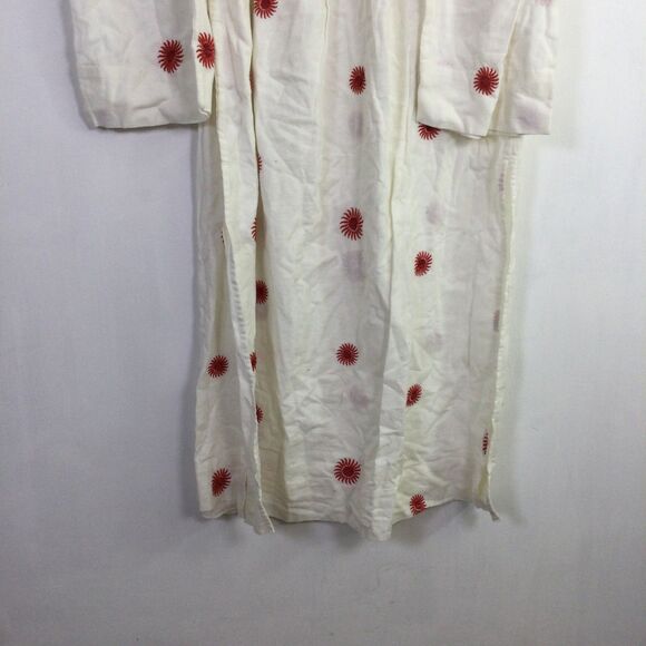 Free People Women's MIDI Dress Emory Embroidered Ivory Combo Size S NWT - Picture 6 of 16